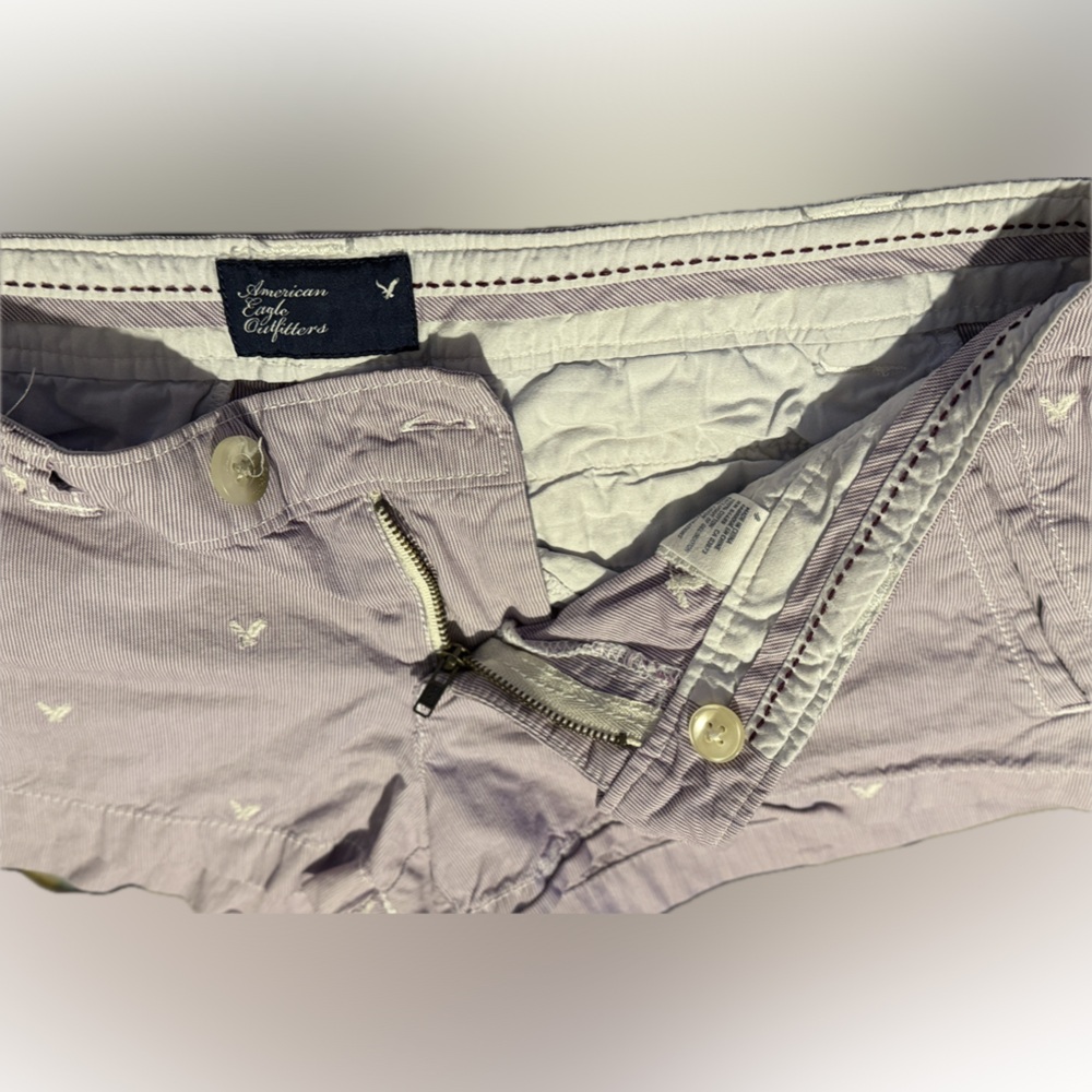 AE AMERICAN EAGLE 🦅 OUTFITTERS ADORABLE Cute Lavender And White - Picture 7 of 9